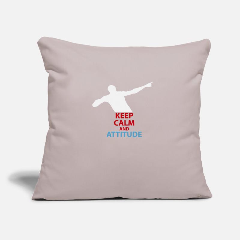 Stay Calm / Attitude / Bolt Posture Sofa pillowcase 17,3'' x 17,3'' (45 x 45 cm)