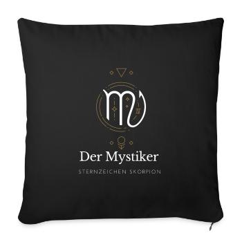 Der Mystiker - Sternzeichen Skorpion - Sofakissenbezug 45 x 45 cm - Schwarz - Vorne