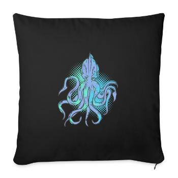 calamar - Housse de coussin décorative 45 x 45 cm - noir - Devant