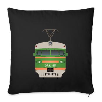 Train Russia - Sofa pillowcase 17,3'' x 17,3'' (45 x 45 cm) - black - Front