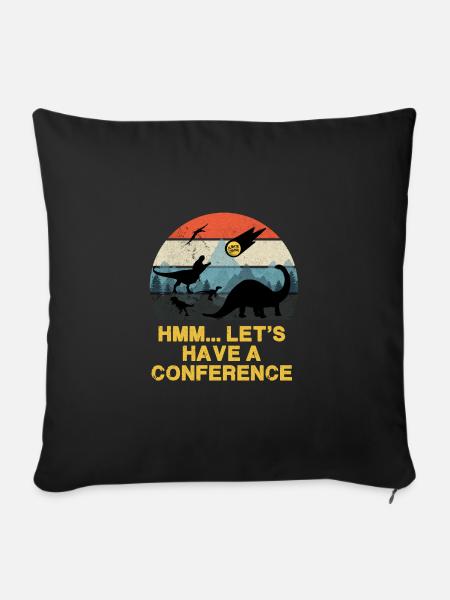 Hmm.. Let Have a Conference - Tijd voor actie - Sierkussenhoes, 45 x 45 cm - zwart