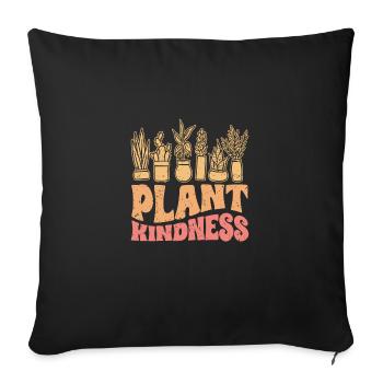 Plant Kindness Vintage Plant Lover For Kind - Housse de coussin décorative 45 x 45 cm - noir - Devant