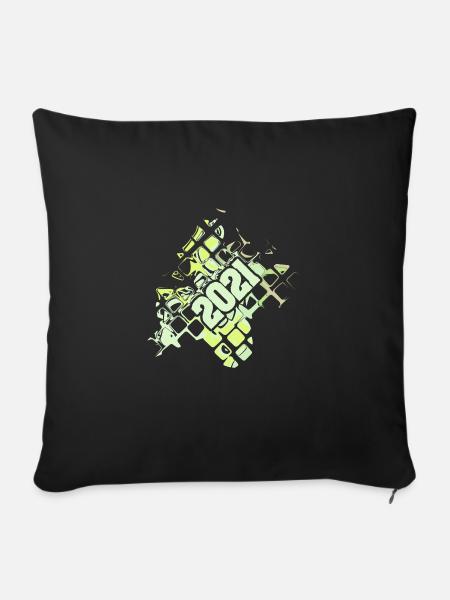 Geschenk 2021 - Sofakissenbezug 45 x 45 cm - Schwarz