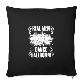 De vrais hommes dansent drôle danse de salon pour un - Housse de coussin décorative 45 x 45 cm - noir - Devant