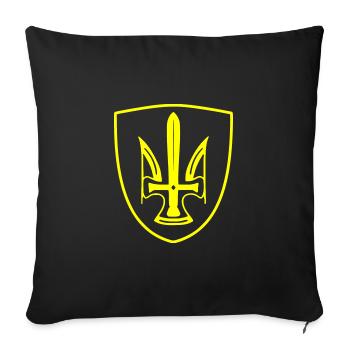 Ukraine - Housse de coussin décorative 45 x 45 cm - noir - Devant
