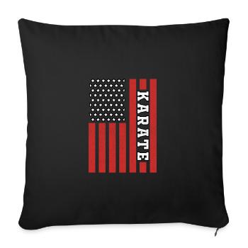 Karaté - Housse de coussin décorative 45 x 45 cm - noir - Devant