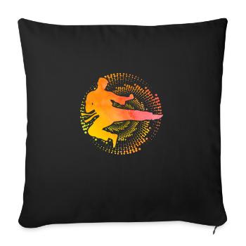 Karaté - Housse de coussin décorative 45 x 45 cm - noir - Devant