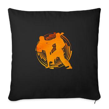 Karaté - Housse de coussin décorative 45 x 45 cm - noir - Devant