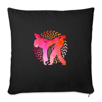 Karaté - Housse de coussin décorative 45 x 45 cm - noir - Devant