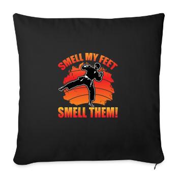 Smell my feet Smell Them - Sofa pillowcase 17,3'' x 17,3'' (45 x 45 cm) - black - Front