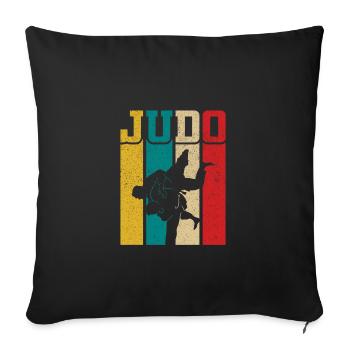 Judo - Housse de coussin décorative 45 x 45 cm - noir - Devant