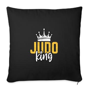 Roi du judo - Housse de coussin décorative 45 x 45 cm - noir - Devant