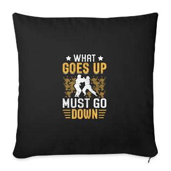 What goes up must go down - Sofa pillowcase 17,3'' x 17,3'' (45 x 45 cm) - black - Front