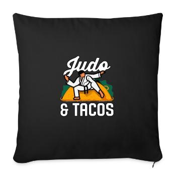 Judo and Tacos - Sofa pillowcase 17,3'' x 17,3'' (45 x 45 cm) - black - Front
