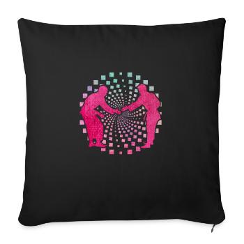Judo - Housse de coussin décorative 45 x 45 cm - noir - Devant