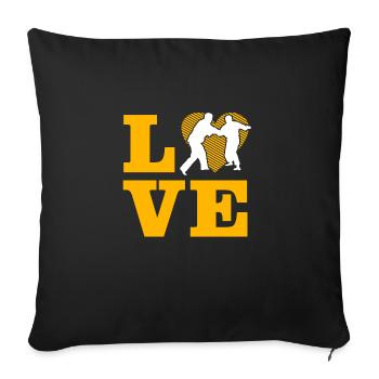 Love Judo - Sofa pillowcase 17,3'' x 17,3'' (45 x 45 cm) - black - Front