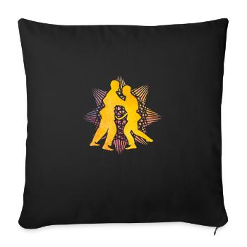 Judo - Housse de coussin décorative 45 x 45 cm - noir - Devant
