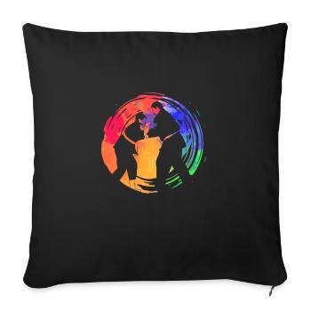 Judo - Housse de coussin décorative 45 x 45 cm - noir - Devant