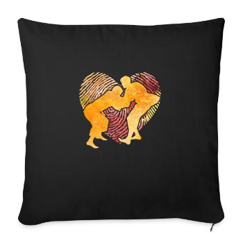 Judo - Housse de coussin décorative 45 x 45 cm - noir - Devant