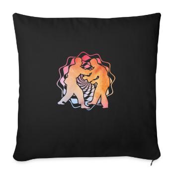 Judo - Housse de coussin décorative 45 x 45 cm - noir - Devant