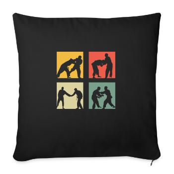 Judo - Housse de coussin décorative 45 x 45 cm - noir - Devant
