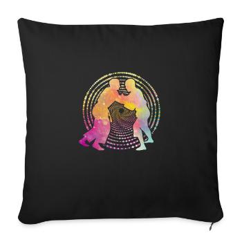 Judo - Housse de coussin décorative 45 x 45 cm - noir - Devant
