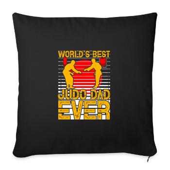 World's best Judo Dad ever - Sofa pillowcase 17,3'' x 17,3'' (45 x 45 cm) - black - Front