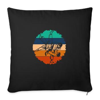 Judo - Housse de coussin décorative 45 x 45 cm - noir - Devant