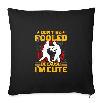 Ne vous laissez pas berner parce que je suis mignon - Housse de coussin décorative 45 x 45 cm - noir - Devant