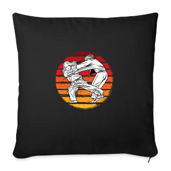 Judo - Housse de coussin décorative 45 x 45 cm - noir - Devant