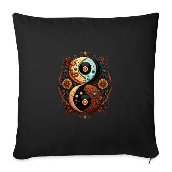 Yin Yang - Sofa pillowcase 17,3'' x 17,3'' (45 x 45 cm) - black - Front
