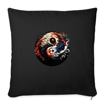 Yin Yang - Sofa pillowcase 17,3'' x 17,3'' (45 x 45 cm) - black - Front