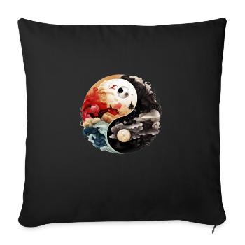Yin Yang - Sofa pillowcase 17,3'' x 17,3'' (45 x 45 cm) - black - Front