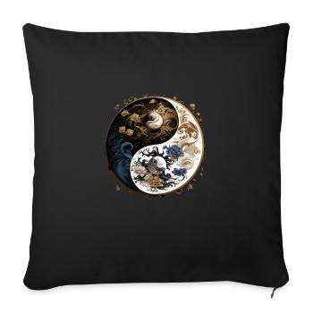 Yin Yang - Sofa pillowcase 17,3'' x 17,3'' (45 x 45 cm) - black - Front