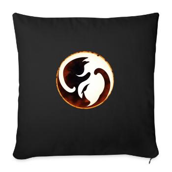 Yin Yang - Sofa pillowcase 17,3'' x 17,3'' (45 x 45 cm) - black - Front