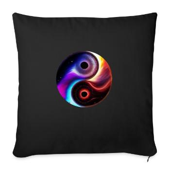 Yin Yang - Sofa pillowcase 17,3'' x 17,3'' (45 x 45 cm) - black - Front