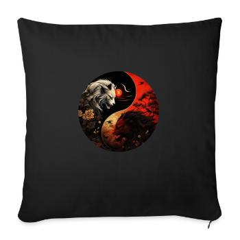 Yin Yang - Sofa pillowcase 17,3'' x 17,3'' (45 x 45 cm) - black - Front