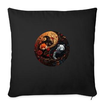 Yin Yang - Sofakissenbezug 45 x 45 cm - Schwarz - Vorne