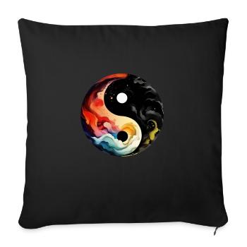 Yin Yang - Sofa pillowcase 17,3'' x 17,3'' (45 x 45 cm) - black - Front