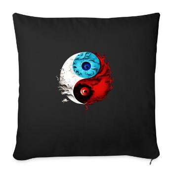 Yin Yang - Sofa pillowcase 17,3'' x 17,3'' (45 x 45 cm) - black - Front