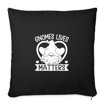 Gnome Costume Hommes Gnomes Lives Matters Gnome - Housse de coussin décorative 45 x 45 cm - noir - Devant