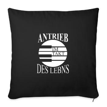 Piano Musiker Antrieb Takt Des Lebens Klavier - Sofakissenbezug 45 x 45 cm - Schwarz - Vorne
