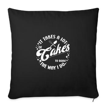 Pastry Lover Lot Cakes To Bake I Do Cute Gift - Sofakissenbezug 45 x 45 cm - Schwarz - Vorne