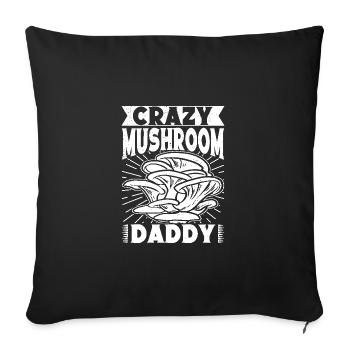 Morel Mushrooms Crazy Mushroom Daddy Mushroom - Sofa pillowcase 17,3'' x 17,3'' (45 x 45 cm) - black - Front