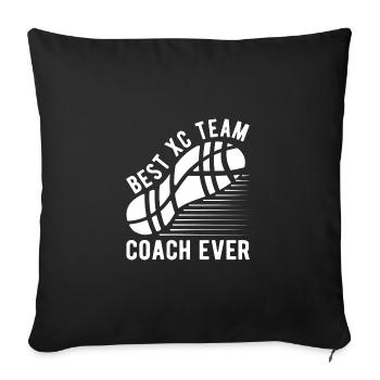 Cross Country Runner Design - XC Coach - Running - Sofa pillowcase 17,3'' x 17,3'' (45 x 45 cm) - black - Front