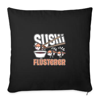 Sushi Lover Sushi Whisperer Design - Sofa pillowcase 17,3'' x 17,3'' (45 x 45 cm) - black - Front