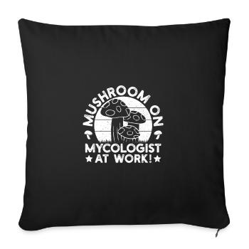 Morel Mushrooms Mycologist At Work Mushroom - Sofa pillowcase 17,3'' x 17,3'' (45 x 45 cm) - black - Front