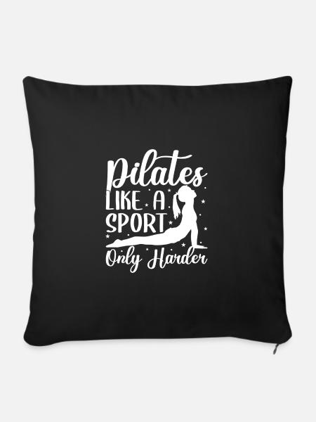 Pilates Enthusiasts Pilates Like A Sport Pilates - Sofakissenbezug 45 x 45 cm - Schwarz