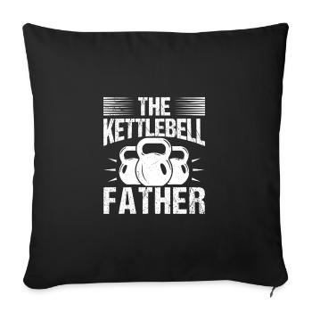 Gym Junkies The Kettlebell Father Calisthenics - Sofa pillowcase 17,3'' x 17,3'' (45 x 45 cm) - black - Front