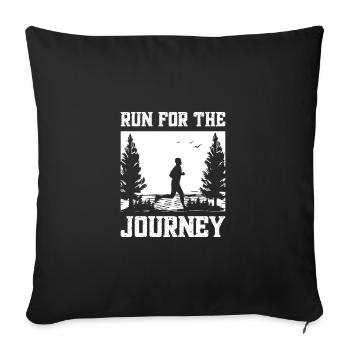 Marathon Enjoy The Journey Running Gift - Sofakissenbezug 45 x 45 cm - Schwarz - Vorne